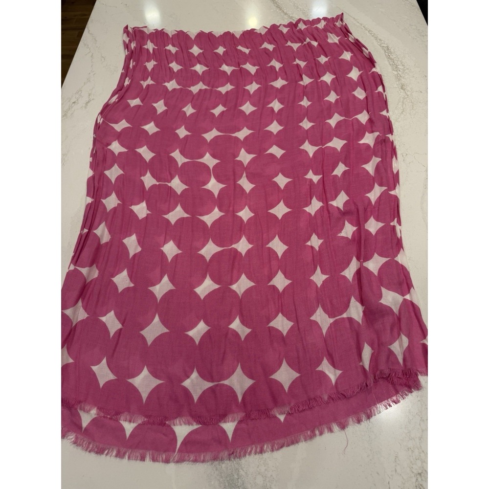 Kate Spade Balloon dot Long Scarf, Pink Sarong Size Beachy Fun